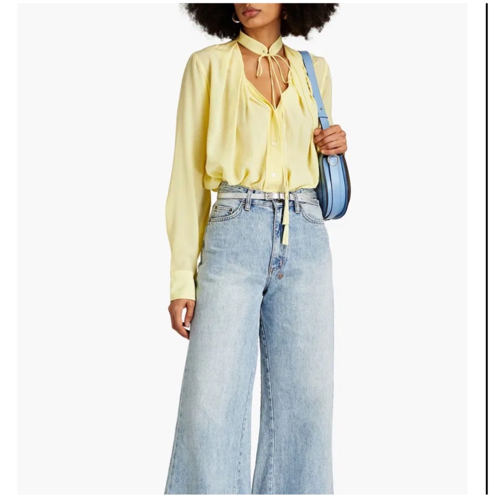 Victoria Beckham Cutout Tassel Silk Top